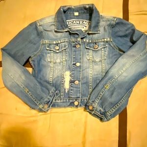 American eagle jean jacket size M